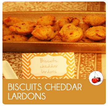 Biscuits cheddar lardons