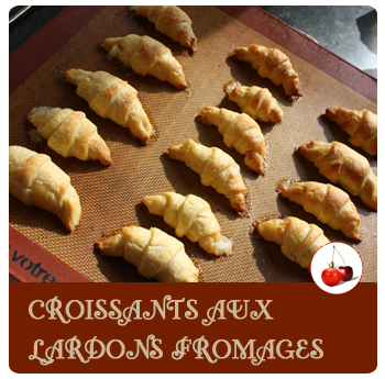 Croissants salés aux lardons et fromages