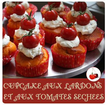 Cupcake aux lardons et aux tomates séchées