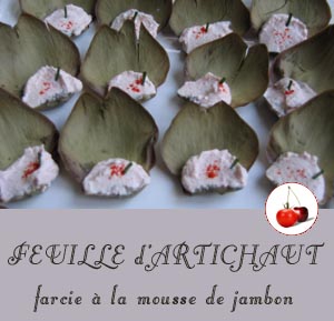 Feuille d'artichaut à la mousse de jambon