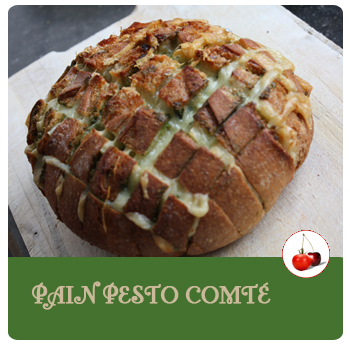 Un délicieux pain au Comté est pesto à partager entre amis…