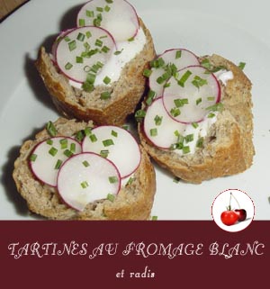 Tartine au fromage blanc