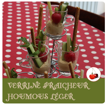 Verrine fraicheur houmous léger