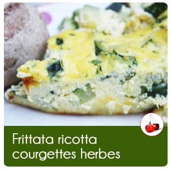 Frittata ricotta courgettes et herbes