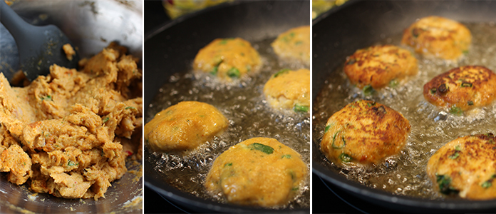Galettes de poisson au curry rouge