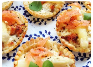 Tartelette asperges aux deux saumons