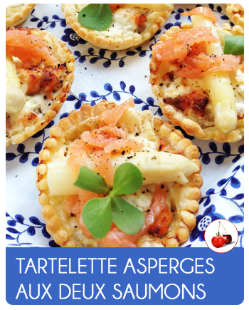 Tartelette asperges aux deux saumons