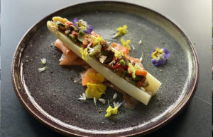 Asperges farcies aux petits légumes