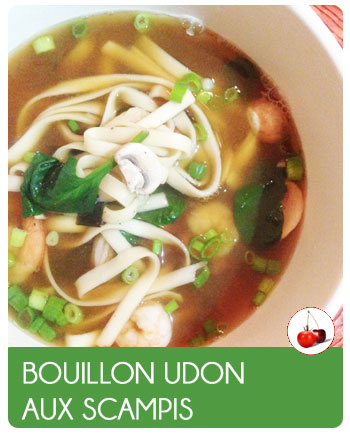 Bouillon Udon aux scampis