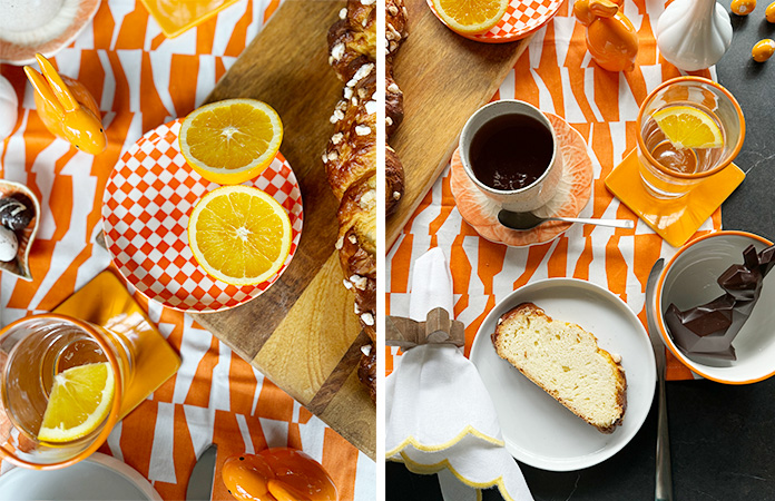 Brioche de Pâques aux oeufs et sucre perlé