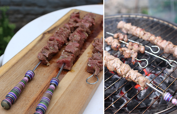 Brochettes d’agneau mariné « Souvlakis »