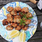 Brochettes de boulettes de veau citron