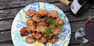 Brochettes de boulettes de veau citron
