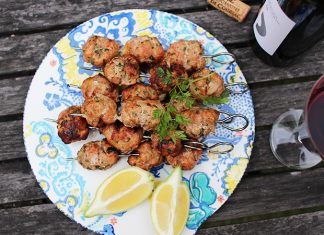 Brochettes de boulettes de veau citron