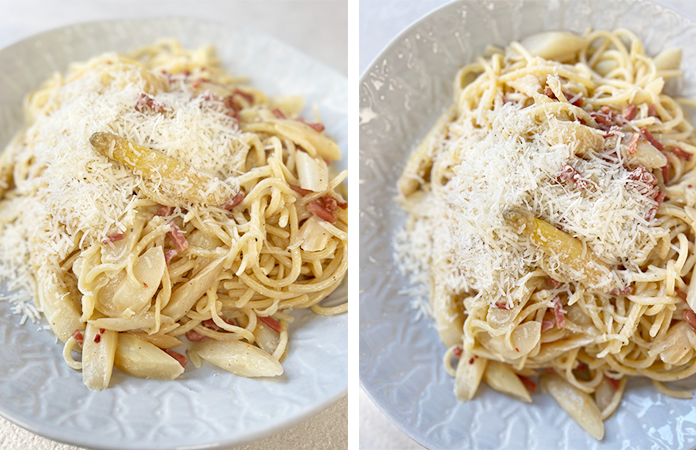 carbonara aux asperges 