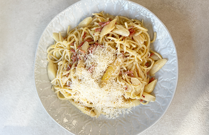 carbonara aux asperges