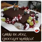 carré de noel chocolat marron