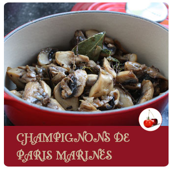 Champignons de Paris marinés