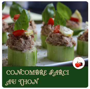 Concombre farci au thon
