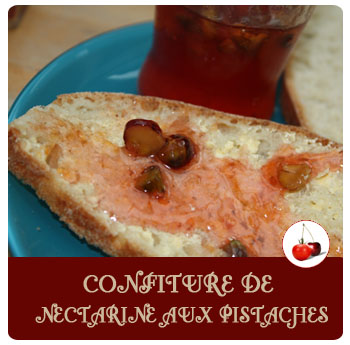 confiture de nectarine et pistaches