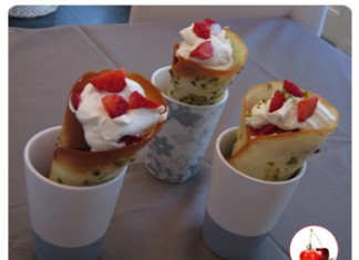 cornet fraises chantilly