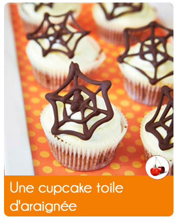 Un cupcake toile  d'araignée | Une recette pour Halloween