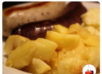 Pommes sautées et son duo de boudins