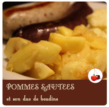 Pommes sautées et son duo de boudins