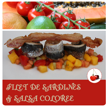 Filet de sardines et salsa colorée