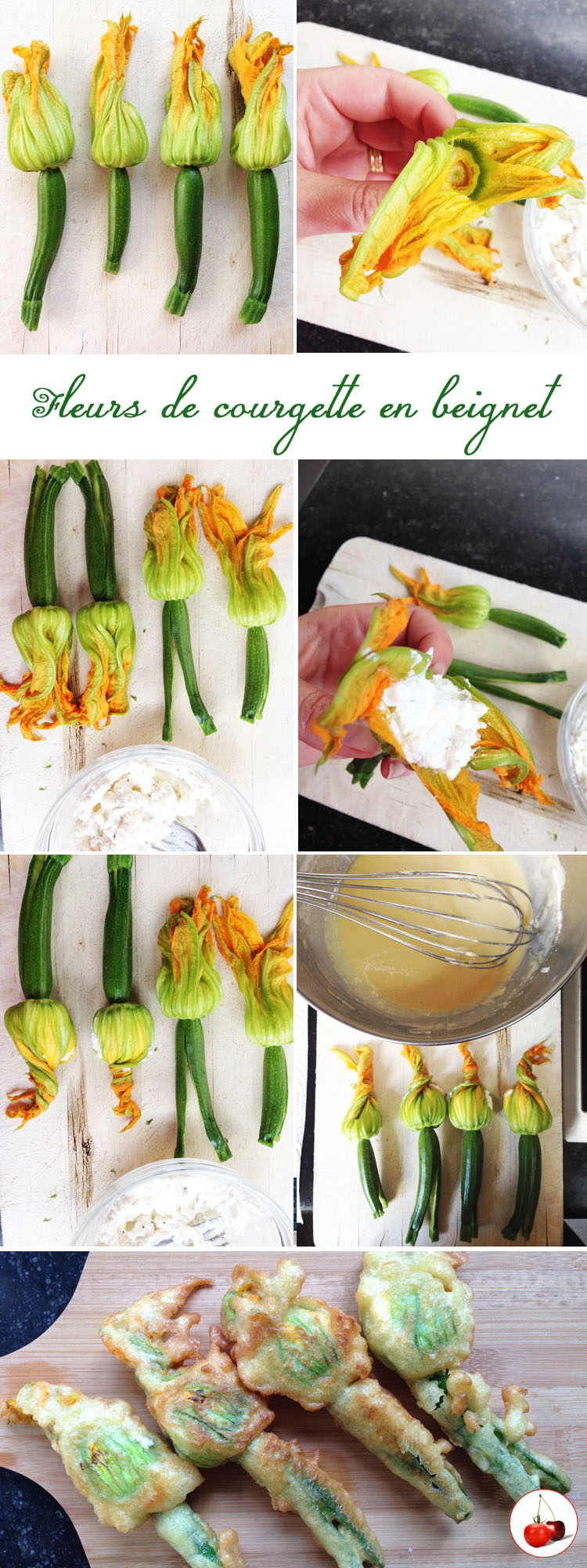 Fleurs de courgette en beignet