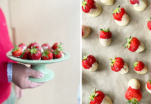Fraises au chocolat blanc