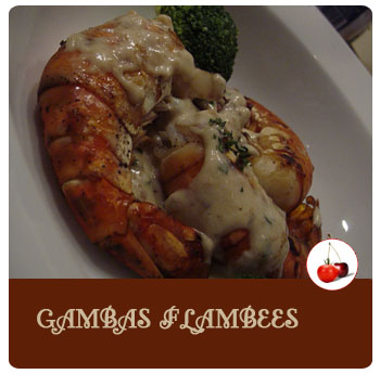 Gambas flambées au cognac