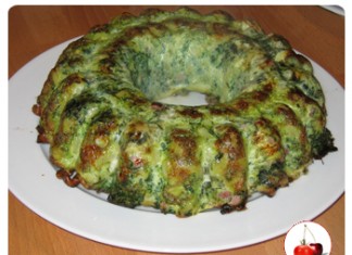 Gâteau de pâtes aux épinards et jambon blanc