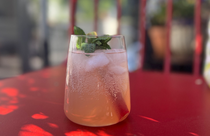 Limonade à la rhubarbe et à la mélisse