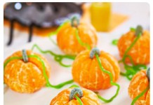 Une mandarine en citrouille