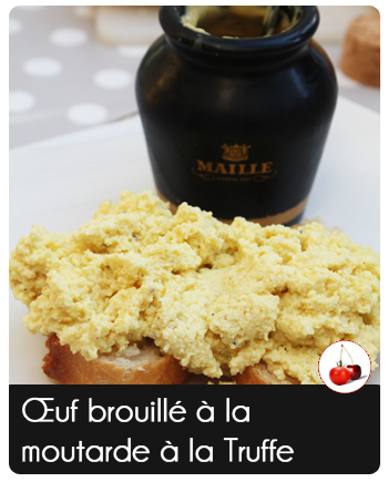 Œuf brouillé à la moutarde à la Truffe fraîche Maille