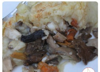 Parmentier de cabillaud aux trois champignons