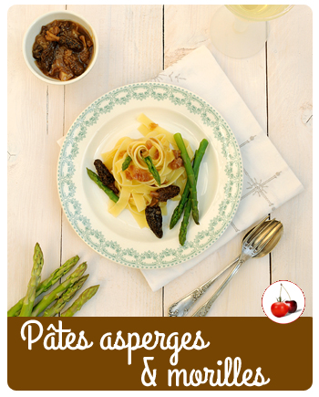 Pâtes asperges morilles