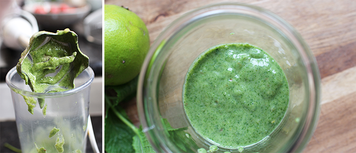 Pesto de menthe au citron vert