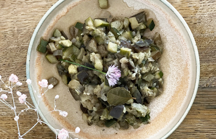 Poêlée de courgettes et aubergines 