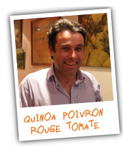 Quinoa poivron rouge tomate cumin curcuma