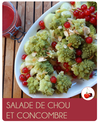 Salade de chou romanesco et concombre