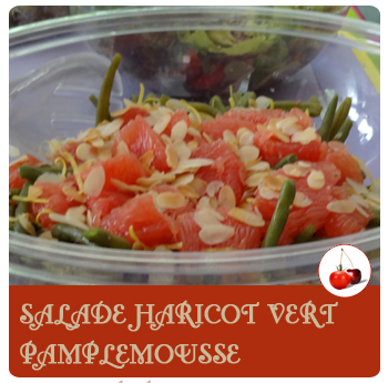 Salade haricot vert et pamplemousse