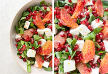 Salade d'hiver mâche orange