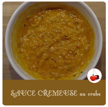 Sauce au crabe chaude et crémeuse