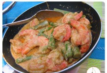 scampis curry asperges