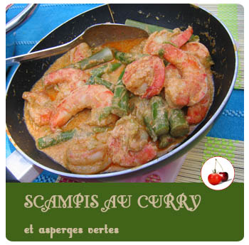 scampis curry asperges