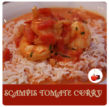 Scampis tomate curry