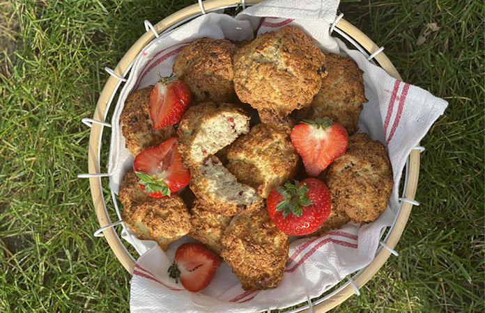 Scones aux fraises