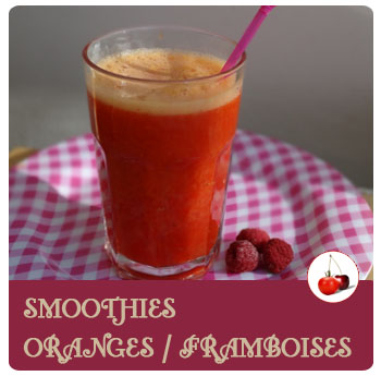 Smoothies oranges et framboises